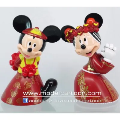 Micky Mouse - - Micky+Minny ชุดแต่งงานแบบจีน (มีกล่อง) **งานจีน**