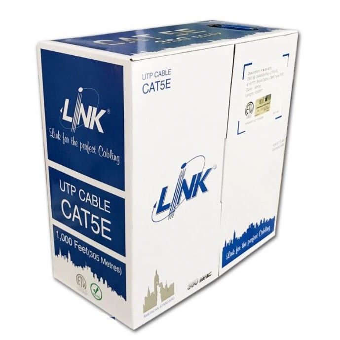 cat5e-utp-cable-305m-box-link-us-9015-สำหรับภายในอาคาร-สายสีขาว