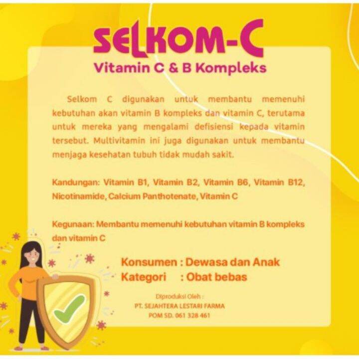 Selkom C vitamin C strip | Lazada Indonesia