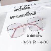 แว่นสายตาสั้น เลนส์มัลติโค้ทเปลี่ยนสีออโต้ เลนส์ออกแดดเปลี่ยนสี รุ่น 3448 ออโต้