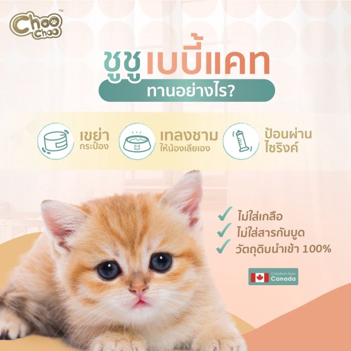 ส่งฟรี-แถมเบบี้แคท2กป-choochoo-baby-cat-ชูชู-อาหารเสริมซุปบำรุงสูตรลูกแมว-ยกลัง-24-กระป๋อง-อาหารลูกแมว-นมลูกแมว-เหมาะ