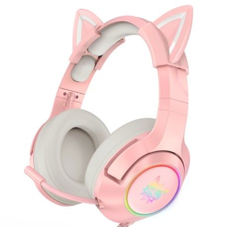 onikuma-2-1-มี2สี-k9-pink-แบบแจ็ค3-5mm-หูฟังเล่นเกมสำหรับคอมพิวเตอร์พีซี-โน๊ตบุ๊ค-หรือมือถือ-ที่มีไฟสีชมพูสวยๆๆ