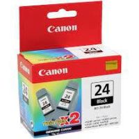 Canon BCI-24Bk สีดำ ตลับหมึกอิงค์เจ็ทแท้ แพ็คคู่ (ดำx2)