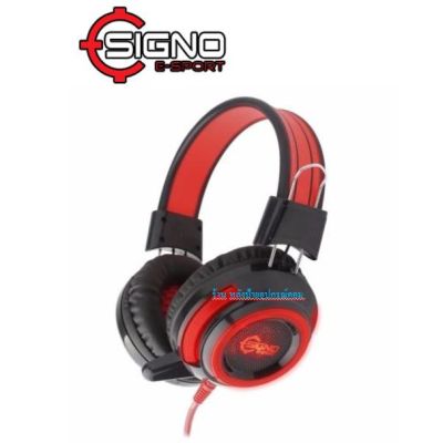 (หูฟัง เกมส์มิ่ง) SIGNO E-Sport Iluminated Gaming Headphone รุ่น HP-805BLK - Black