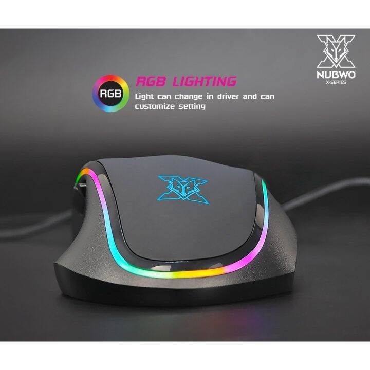 nubwo-ราคาพิเศษ-x7s-new-mouse-gaming-เม้าส์ที่ออกแบบมาสำหรับสายเกมส์แนว-fps-mmo-rts-rpg-มี-so