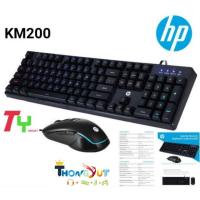 HP คีย์บอร์ด KM200 Keyboard + Mouse LED Back Light (BLACK) ไทย/อังกฤษ ของแท้