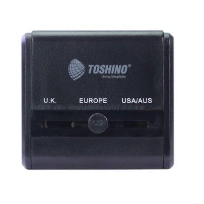 toshino-ปลั๊กแปลง-travel-adapter-4in1-2-usb-รุ่นde-206