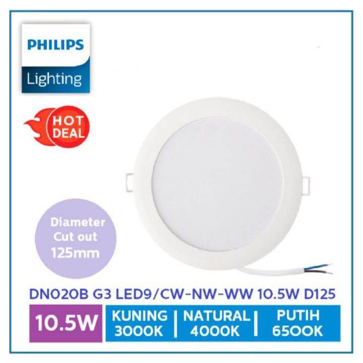 LAMPU DOWNLIGHT LED PHILIPS DN020B 10,5W G3 10.5 Watt D125 5 INCH 10.5W ...