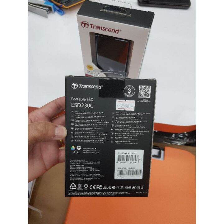 transcend-new-ฮาร์ดดิสก์พกพา-usb-3-1-type-c-ssd-480gb-ts480gesd230c-ตัวเล็กพกพาสดวกมาพร้อมกลับความเร็ว-รับประกัน-3-ปี