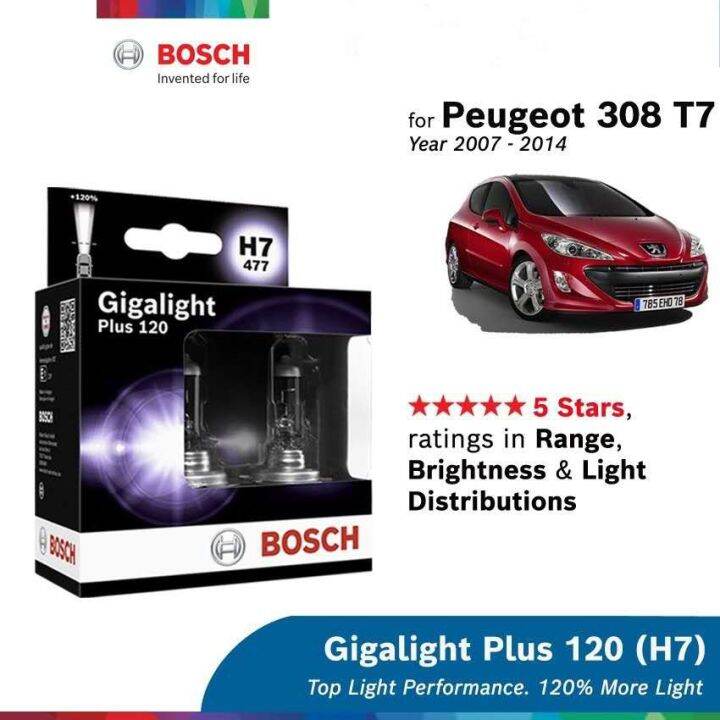 Bosch Gigalight Plus 120 H7 Headlight Bulb for Peugeot 308 T7 Lazada