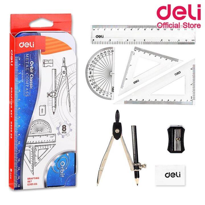 ชุดเรขาคณิต-วงเวียนชุด-8-ชิ้น-deli