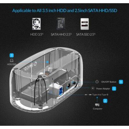 orico-6139u3-hdd-docking-usb-3-0-โอริโก้ด๊อกกิ้ง-สำหรับ-hdd-ssd-ขนาด-2-5-3-5