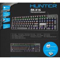 Razeak คีย์บอร์ด รุ่น RK-X14/RK-X16 Airavata Hunter Semi Blue Switch Mechanical Gaming