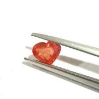 พัดพารัดชา Padparadscha หรือ Orangy Pink รูปหัวใจ 1.19 กะรัต (Heart Shape หายาก)