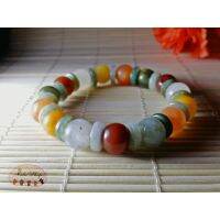 สร้อย​ข้อมือ​หยก​พม่า​หลากสี ขนาด​10มม.​ Jade by maleeshop