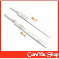 ด้ามมีดผ่าตัด Scalpel Handle ทางการแพทย์ ทำจากสแตนเลสอย่างดี 2 ขนาด เบอร์ 3 และเบอร์ 4