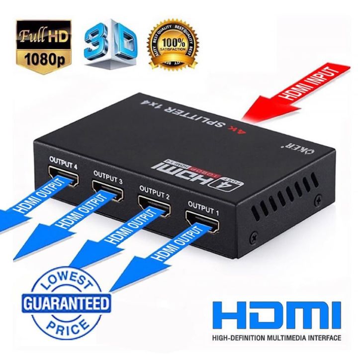 oker-splitter-กล่องแยกจอ-hdmi-splitter-1-2-4-4k