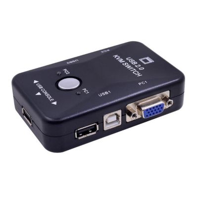 KVM 2 Port Switch 2คอม/1จอ USB2.0 /พร้อมส่ง