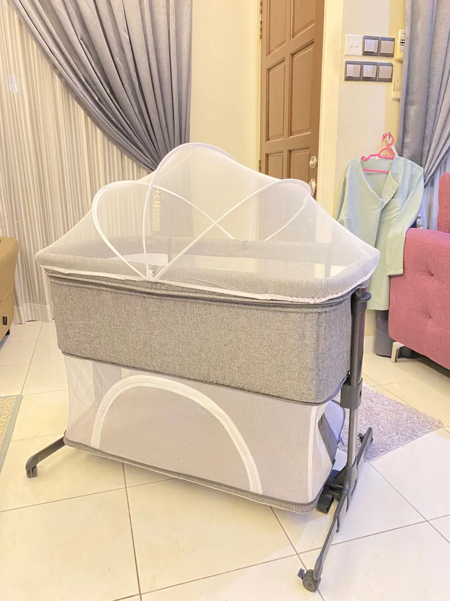 Baby Cot 2 Levels with 3D Breathable Net