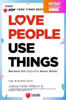 [New Book] พร้อมส่ง Love People Use Things : Because the Opposite Never Works [Hardcover]
