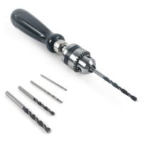 Pin Vise Hand Drill Bits, Mini Twist Drill Bits Set, for Woodworking Precision DIY Model Jewelry Walnut