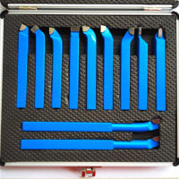 11PCS โลหะคาร์ไบด์ CNC เครื่องกลึงเครื่องมือคาร์ไบด์ zed Tipped Cutter Tool Bit Cutting Set Kits Welding Turning Tool Holder