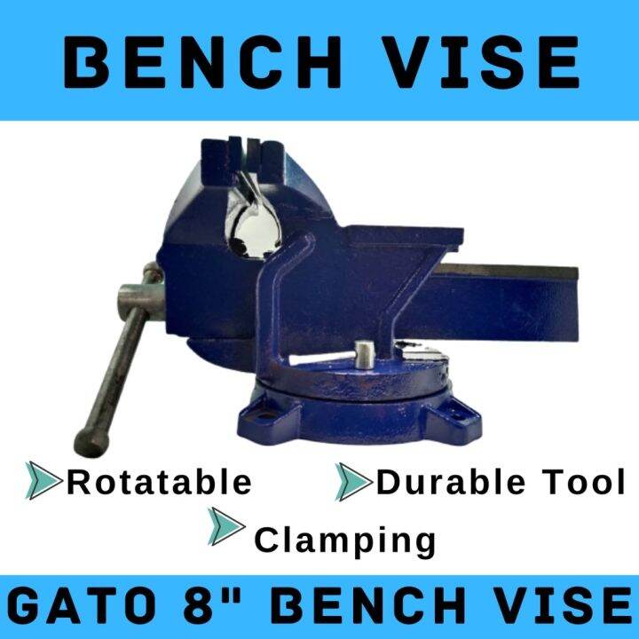 Capulong Street Blue Bench Vise With Anvil 8 Gato Machinist's Vise