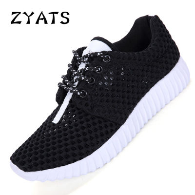 ZYATS รองเท้าผ้าใบตาข่ายระบายอากาศผู้ชายใหม่ฤดูร้อนรองเท้าลำลองแฟชั่นลื่นน้ำหนักเบาขนาดใหญ่39-45