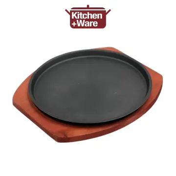 Cast Iron Roti Tawa, Double Handled Cast Iron Crepe Pan For Dosa Tortillas,  Nonstick Round Griddle Grill Pan For Bbq, Round Bbq Griddlewith Handle,  Outdoor Indoor Grill Pan, Multifunctional Stove Plate For