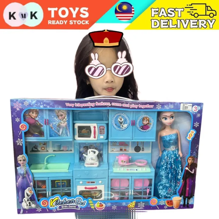 Frozen Kitchen House Set Battery Operated, Pretend Play Kitchen Set Toy