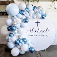 Baby Shower Birthday Balloons Blue Metallic Balloon Garland Arch Kit Welcome Girl Baptism Confetti Birthday Party Decoration