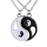 MW ส่งจากไทย ?? สร้อยคอโซ่ จี้หยินหยาง สร้อยคอคู่ Tai Chi Yin Yang สร้อยคอ หยิน หยาง จับคู่ไทเก็ก มิตรภาพ คู่รัก สร้อยคอแฟชั่น (พร้อมส่ง) 9.9