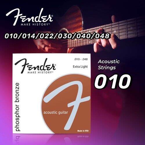 010 Fender Guitar Strings Acoustic/Electric String Tali Gitar Akustik/Elektrik Fender Strings