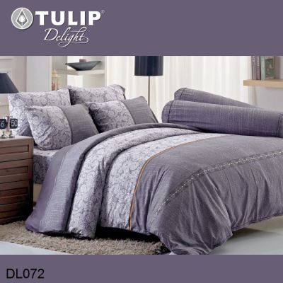 Tulip Delight ผ้าปูที่นอน (ไม่รวมผ้านวม) พิมพ์ลาย กราฟฟิก Graphic Print DL072 (เลือกขนาดเตียง 3.5ฟุต/5ฟุต/6ฟุต) #ทิวลิปดีไลท์ เครื่องนอน ชุดผ้าปู ผ้าปูเตียง