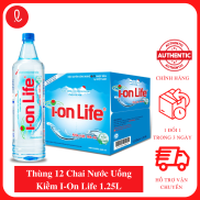 Thùng 12 Chai Nước Uống I-On Life Kiềm Cao Cấp Chai 1.25L