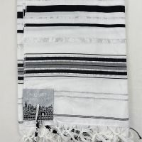 ใหม่ Talit สวดมนต์ Shawl-180X50ซม. (70X21) นิ้วอิสราเอล Judaical Tallit สำหรับคริสเตียนชาวยิวสวดมนต์