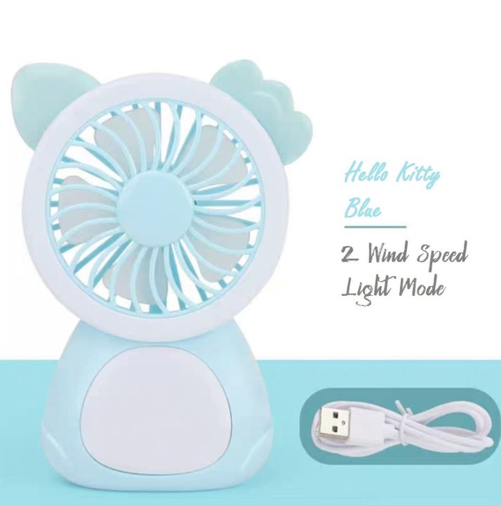 Hello Kitty Cute Cartoon Fan Chargeable Portable Electric Table Mini 