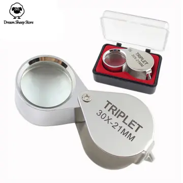6X Slide Folding Pocket Magnifying Glass with Double Lenses, industrial magnifying  glass supplier