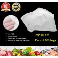 Vacuum bags ถุงซีลสุญญากาศลายนูนเเบบซอง 28*40 cm เเพ้ค 100 ถุง อย่างหนา