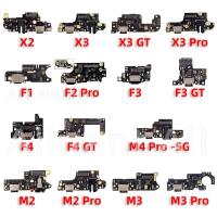 Original USB Charger Board พอร์ต Connector Dock สายชาร์จ Flex สำหรับ Xiaomi Poco F2 F3 F4 M2 F1 X2 X3 X4 Pro 4G 5G อะไหล่