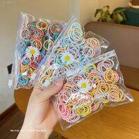 ▧ 50/100Pcs Set Kids Hair Accessories for Girls High Elastic Solid Hairband Baby Rubber Hair Bands Cute Childrens Ropes Ties