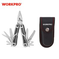 WORKPRO 15 In 1คีมเอนกประสงค์สแตนเลส Multitool คีมปลอกสายเครื่องมืออรรถประโยชน์เครื่องมือจีบสำหรับตั้งแคมป์อยู่รอดการเดินป่า