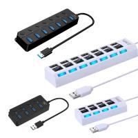 Splitter สำหรับคอมพิวเตอร์ Multiport Data Hub Expander Data Hub Splitter Power Adapter ส่วนต่อขยาย USB สำหรับแฟลชไดรฟ์แล็ปท็อปคีย์บอร์ด PC อุปกรณ์เสริมแบบพกพา