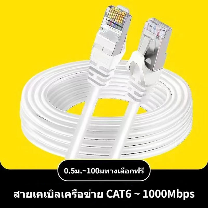 6-หมวดหมู่เคเบิลเครือข่ายกิกะบิต-สายเคเบิลเครือข่ายโฮม-บรอดแบนด์คอมพิวเตอร์-สายเราเตอร์-เครือข่ายสำเร็จรูป-พร้อมปลั๊ก