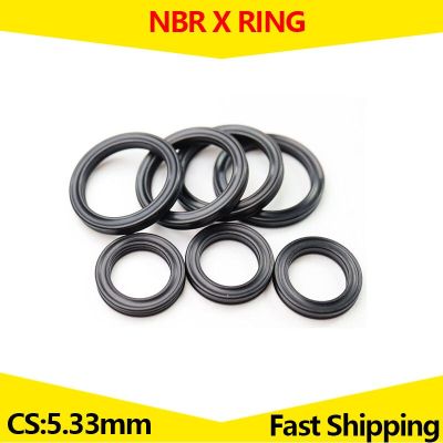 NBR X Ring  Four lip Seal Ring  Nitrile Rubber  Elastic  for Hydraulic Cylinders  Pistons  Piston rods.CS 5.33mm ID 10.46-100.97 Bearings Seals