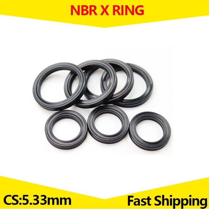nbr-x-ring-four-lip-seal-ring-nitrile-rubber-elastic-for-hydraulic-cylinders-pistons-piston-rods-cs-5-33mm-id-10-46-100-97-bearings-seals