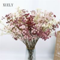 【YF】◎▪  62CM/pc 81 Small Flowers Color Feel Soft Rubber Gypsophila Dry 6 Bouquet Garden