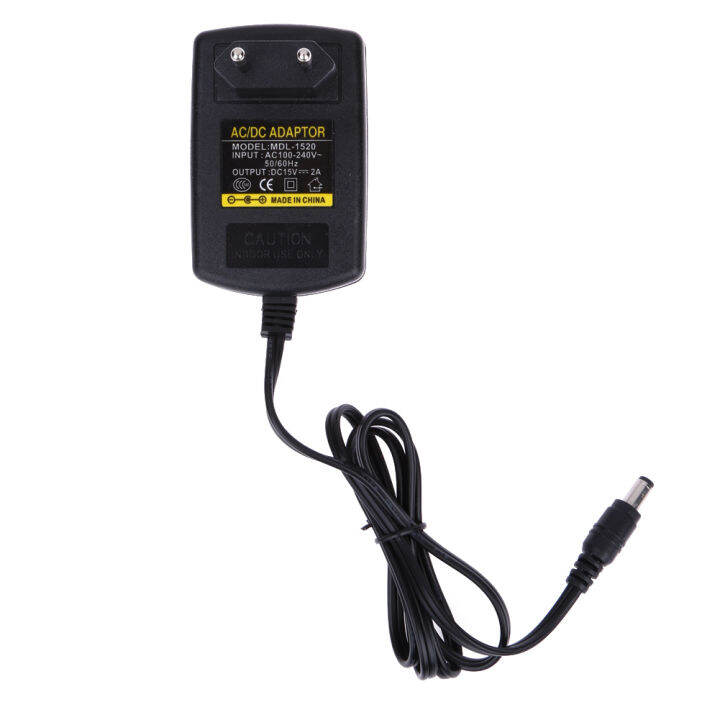 Adaptador DC15V 1A AC 100V-240V A DC 15V Convertidor Adaptador De