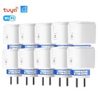 Tuya Smart Socket EU 20A WiFi Smart Plug Voice Control Yandex Alice Alexa Google Home For Tuya Smart Life APP Power Metering Ratchets Sockets