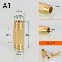 3/8 inch 1/2 inch Double Male Thread Copper fittings Brass straight pipe Lengthen Connection Adapter Connector